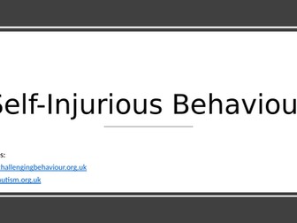 Self-Injurious Behaviour Training Slides (ppt)