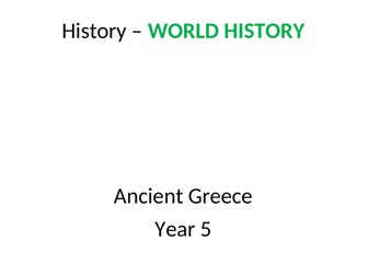 History Units of Works Year 5 - editable