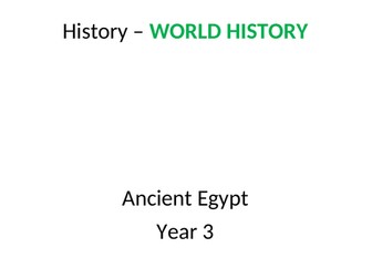 Year 3 - Ancient Egypt Unit Plan - editable