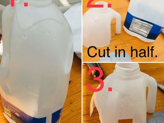 Visual Make Elmer Elephant out of milk bottles