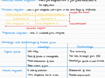 A-Level Edexcel Economics A - 3.1.2 Business growth