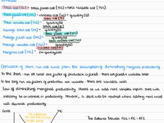 A-Level Edexcel Economics A - 3.3.2 Costs