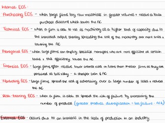 A-Level Edexcel Economics A - 3.3.3 EOS