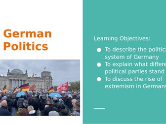 German Politics Overview Lesson Pack