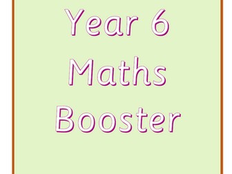 Year 6 Maths Booster Booklets