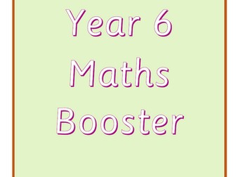 Year 6 Maths Booster Booklets