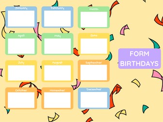 Form birthday A4 poster
