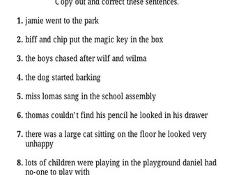 Year 4 Revise: Using Punctuation (Autumn 1)