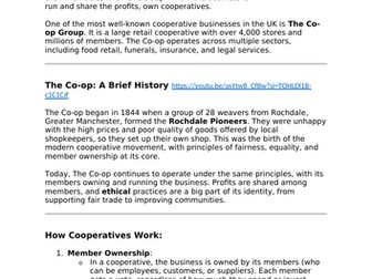 Cooperative Case Study