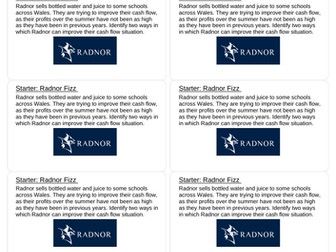 Cash Flow starter stickers