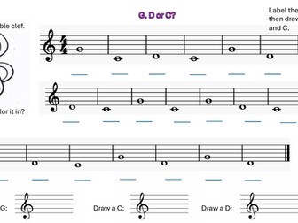 Treble Clef Middle C, D or G?