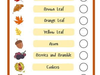 Autumn Walk Checklist