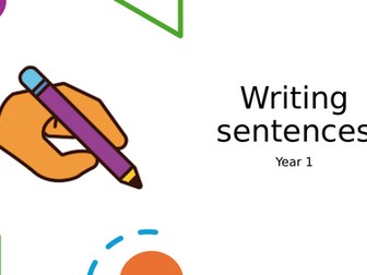 Year 1 Writing basic sentences with challenge to use and or because