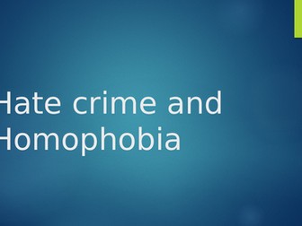 Homophobia and Hate crime