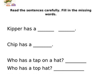 ORT Level 1+ Reading Comprehension - Hats