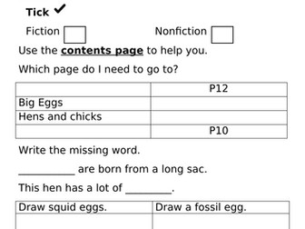 ORT Level 2 Reading Comprehension - Eggs