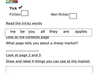 ORT Level 3 Reading Comprehension - At the Market