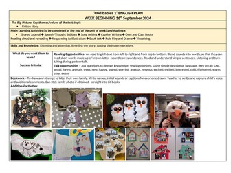 Owl Babies lesson plans