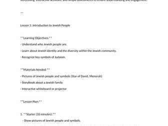 RE lessons on Who is Jewish