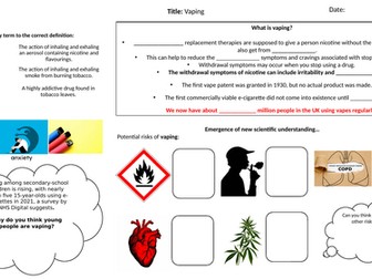 Vaping Documentary Lesson