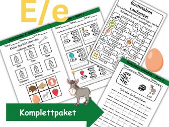 Letter Introduction 1st Grade - Letter E/e - Basic Writing