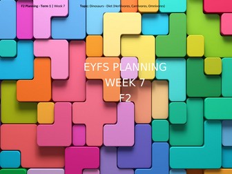 29. EYFS Planning - Term 1 Foundation 2 Week 7