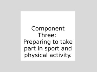 BTEC Tech Award - Sport (2022) Component 3 C1 Warm Up & Cool Down