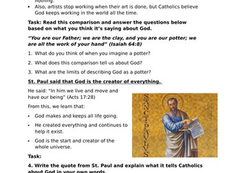 Y7 NEW KS3 Catholic RED - Creation and Covenant: What is God