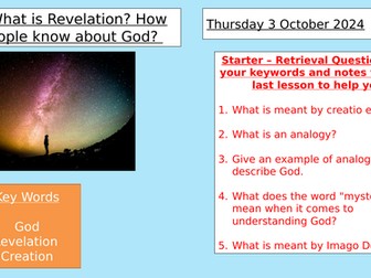 Y7 NEW KS3 CATHOLIC RED: Creation and Covenant - Revelation Lesson