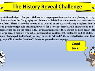 The History Reveal Challenge