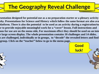 The Geography Reveal Challenge