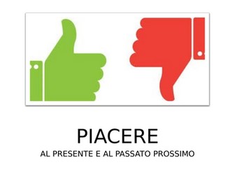 Piacere  verb