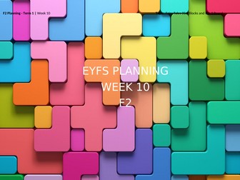 33. EYFS Planning - Term 1 Foundation 2 Week 10