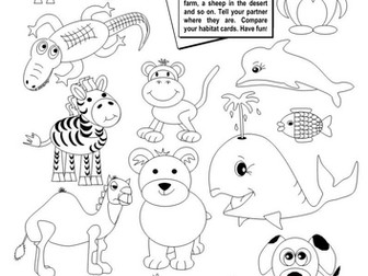 Animal Habitat Worksheet for Primary Classes | Printable - 5 Pages