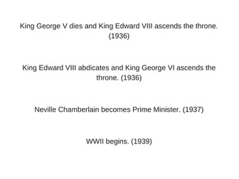 1930s timeline activity