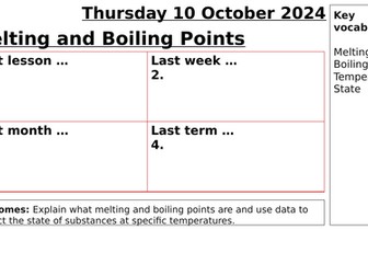 Melting and Boiling Points