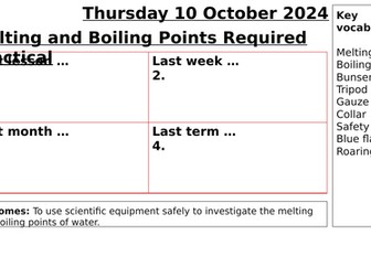 Melting and Boiling Points Practical