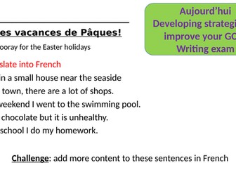 Preparing your French writing exam -Foundation Tier