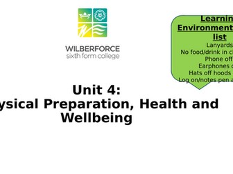 Physical Preparation, Health and  Wellbeing