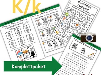 Letter Introduction 1st Grade - Letter K/k - Basic Writing