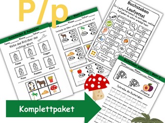 Letter Introduction 1st Grade - Letter P/p - Basic Writing