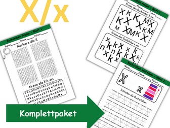 Letter Introduction 1st Grade - Letter X/x - Basic Writing