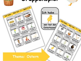 Ich habe, wer hat? Kartenspiel Thema: Ostern