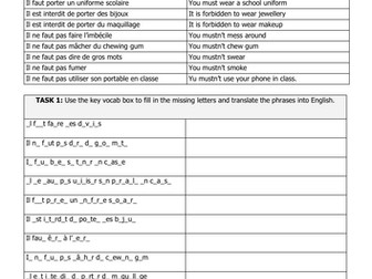 School rules deliberate practice