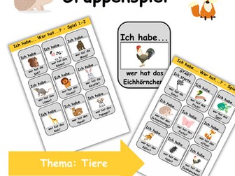 Ich habe, wer hat? Kartenspiel Thema: Tiere