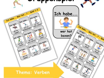 Ich habe, wer hat? Kartenspiel Thema: Verben