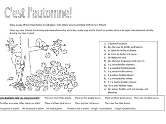 Alternative to Halloween colouring in French