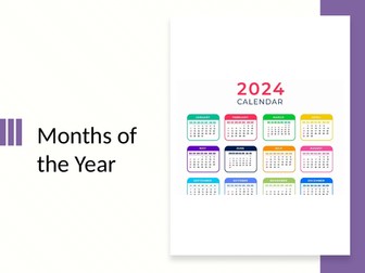 ESOL / EAL / English Functional Skills - Months of the Year