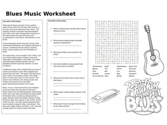 Blues Music Cover Worksheet