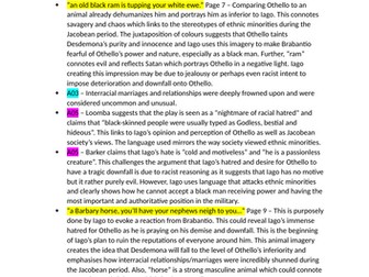 Exploration of how Shakespeare uses a variety of language in 'Othello'